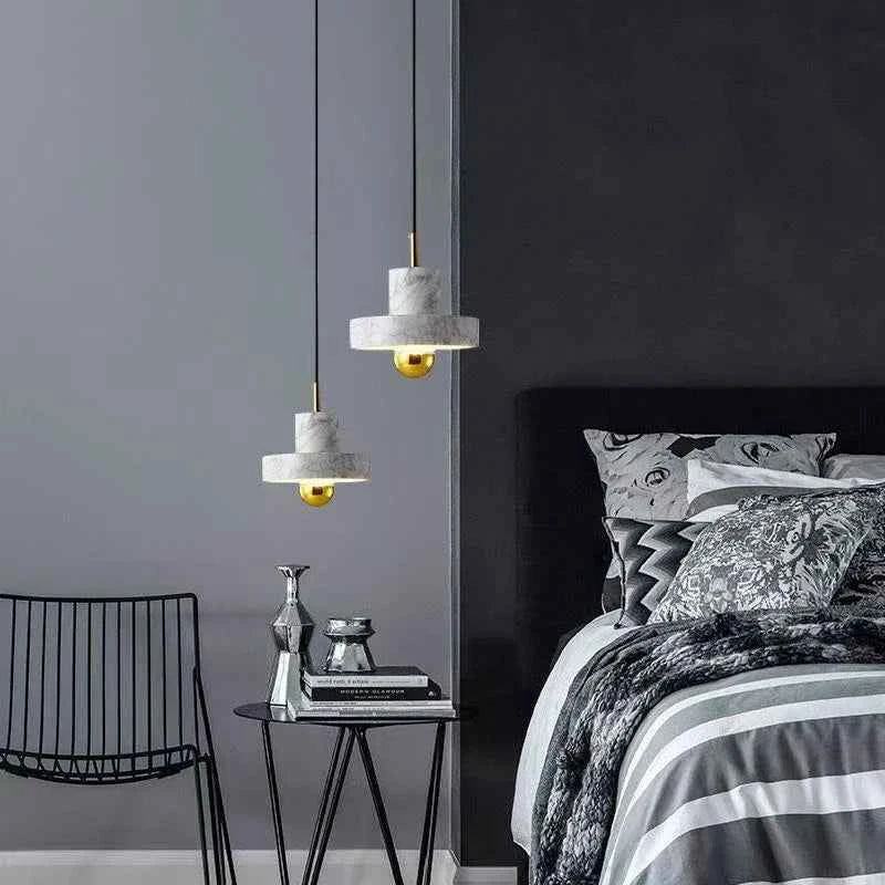 Bela Pendant Lamp | Natural Marble, Sculptural Postmodern Design