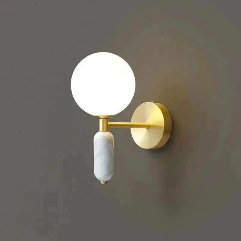 Bela Wall Lamp | Marble & Glass, Soft Ambient Lighting