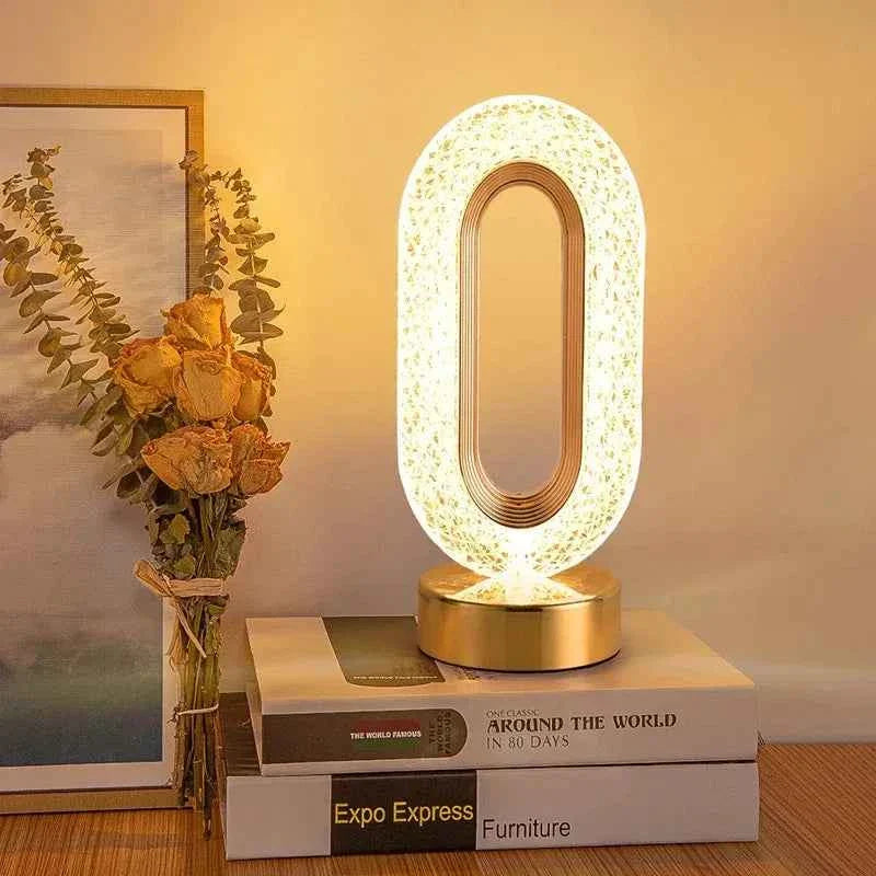 Blyss 3D Crystal LED Night Light | Touch Dimming, Rechargeable