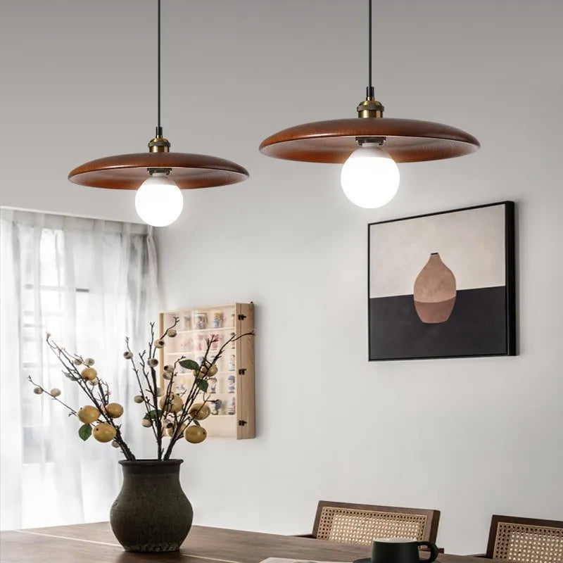 Virena - Nordic Minimalist Wooden LED Hanging Lamp