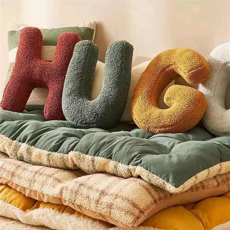 Avenia - Velvet Alphabet Decorative Pillow With Letters A to Z