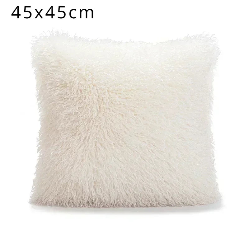 Celestine – Knitted Decorative Pillow With Pom-Poms