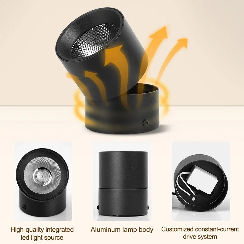 Zyphra - LED Surface and Recessed Spot Tri-Color Ceiling Lamp