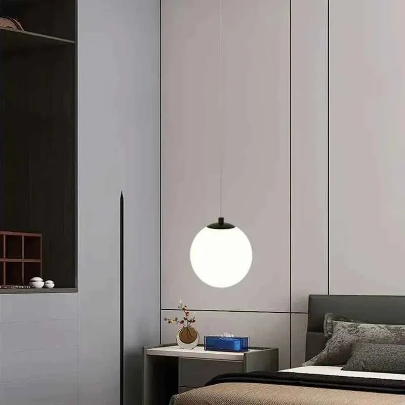 Luma Pendant Light | Nordic Glass Globe, Adjustable Height