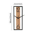 Bela Wall Clock | Slim Wood Grain Design, Silent Quartz Movement