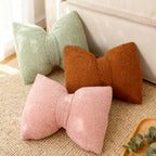 Marivelle - Plush Bow Decorative Pillow With Filling Plain