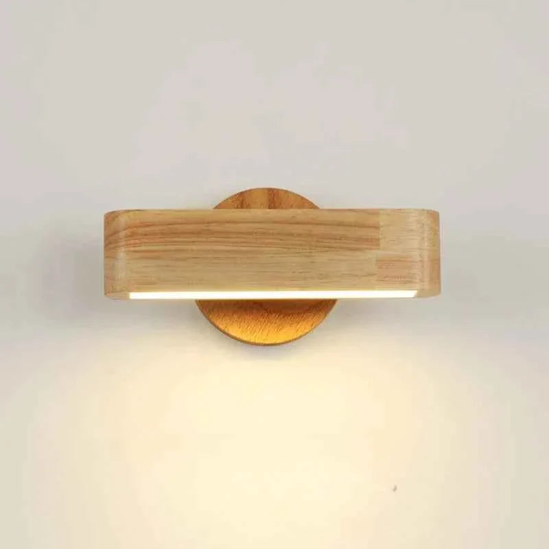 Bento Rotating Wall Lamp | Japanese Solid Wood & Aluminium Design
