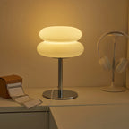 Lumorelle - Atmospheric Bed Lamp in Cream Color with USB and Adjustable Lighting