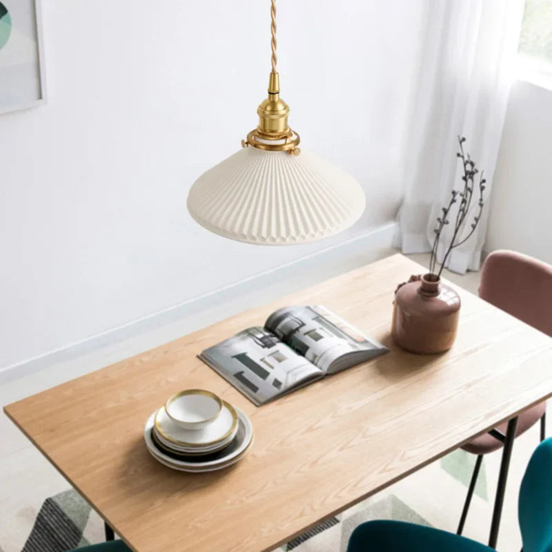 Kaelis - Japanese Ceramic Retro Pendant Lamp Bronze