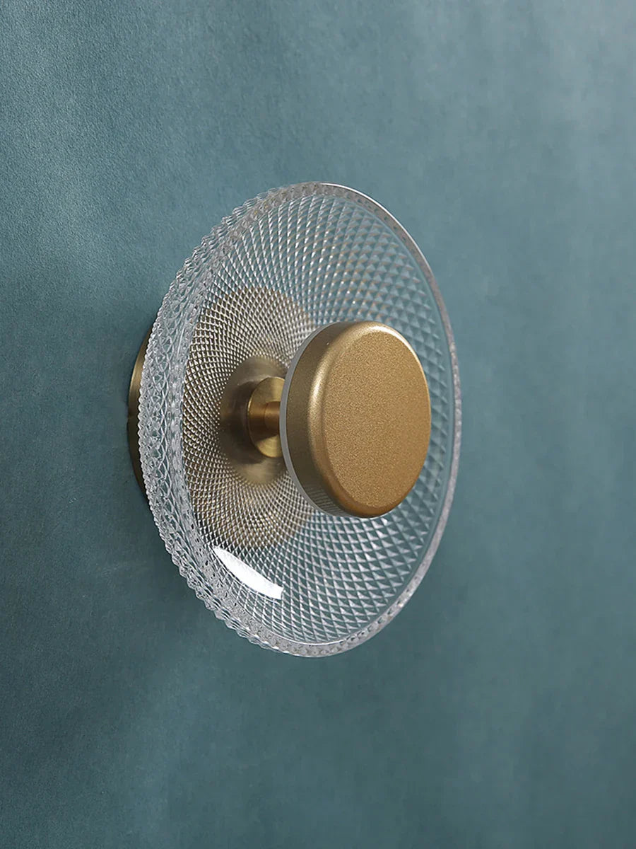 Bela Glass Wall Lamp | Textured Design, Warm LED Illumination
