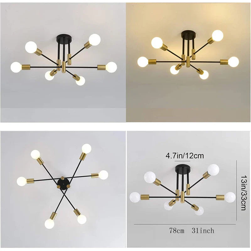 Draxion - Industrial Retro Ceiling Lamp E27