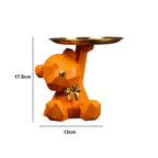 Kairo Geometric Bear Sculpture | Gold Tray, Modern Design