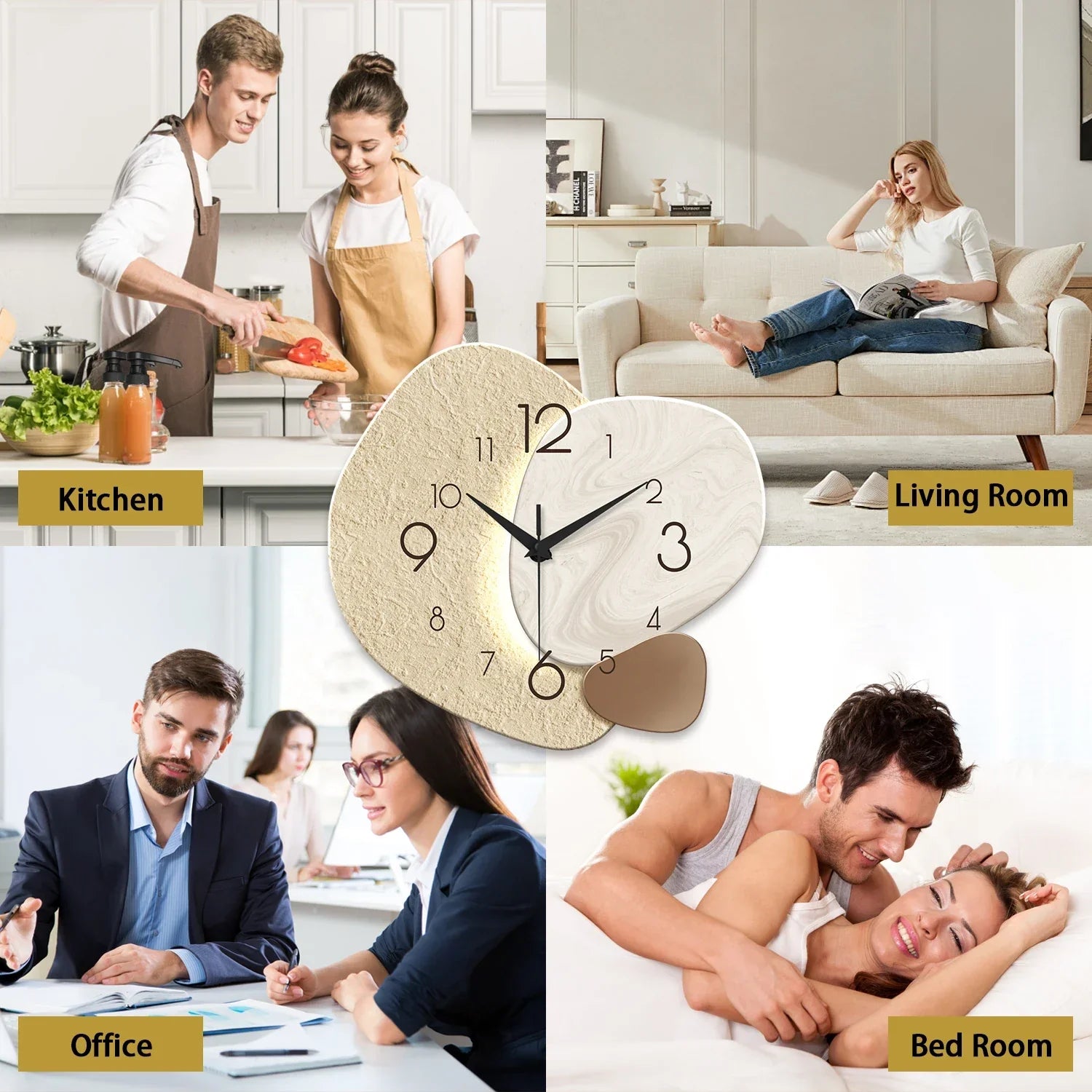 Belo Wall Clock | Silent Quartz Movement, Modern Minimalist Design
