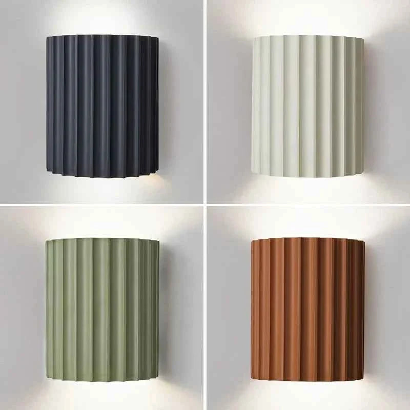 Belo Resin Wall Lamp | Ribbed Design, Soft Ambient Lighting