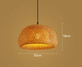 Bela Bamboo Pendant Lamp | Handwoven Rattan Shade, Adjustable Length