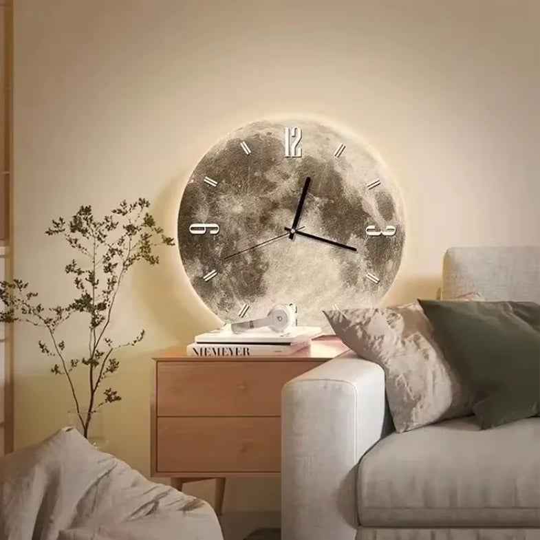 Luna LED Wall Clock | Ambient Glow, Silent Quartz Movement