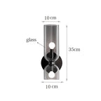Bela Glass Wall Lamp | Smoked Tube Design, Up & Down Lighting