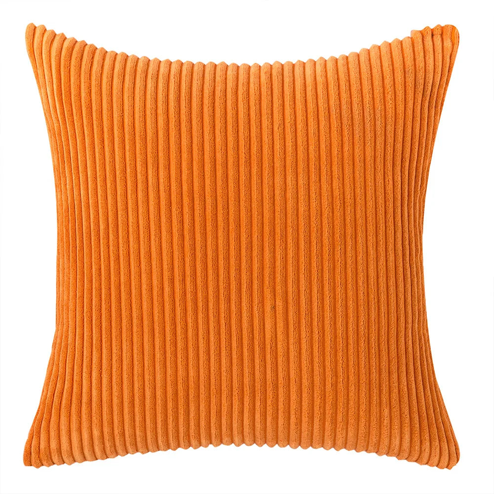 Elviron - Corduroy Striped Decorative Pillow Cover