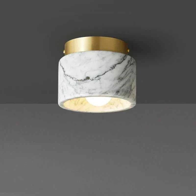 Bello Ceiling Light | Genuine Marble & Brushed Metal Finish