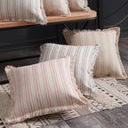 Bela Jacquard Kussenhoes | Luxe Textuur met Fijne Franje Details