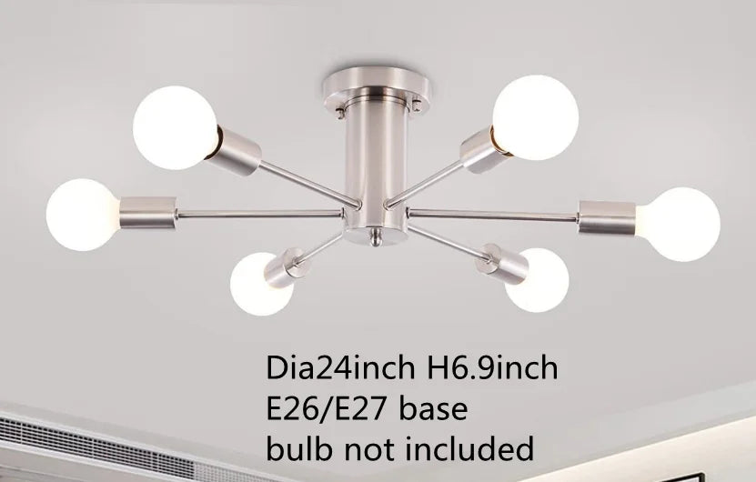 Thalorix - Nordic Iron Chandelier 6 Lights