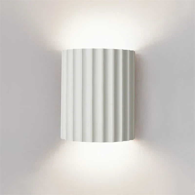 Belo Resin Wall Lamp | Ribbed Design, Soft Ambient Lighting