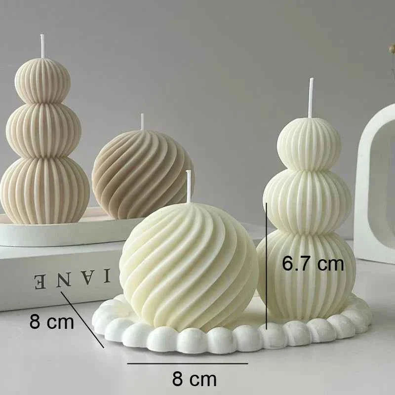 Breeze Geurkaars | Uniek Golfontwerp, Decoratieve Sculptuur