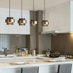 Brio Pendant Light | Smoked Glass & Brass Design