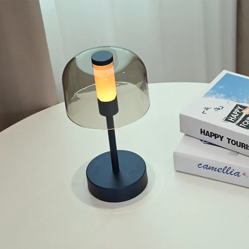 Glowmist - Decorative Table Lamp in Cream Style with Rechargeable Lighting
