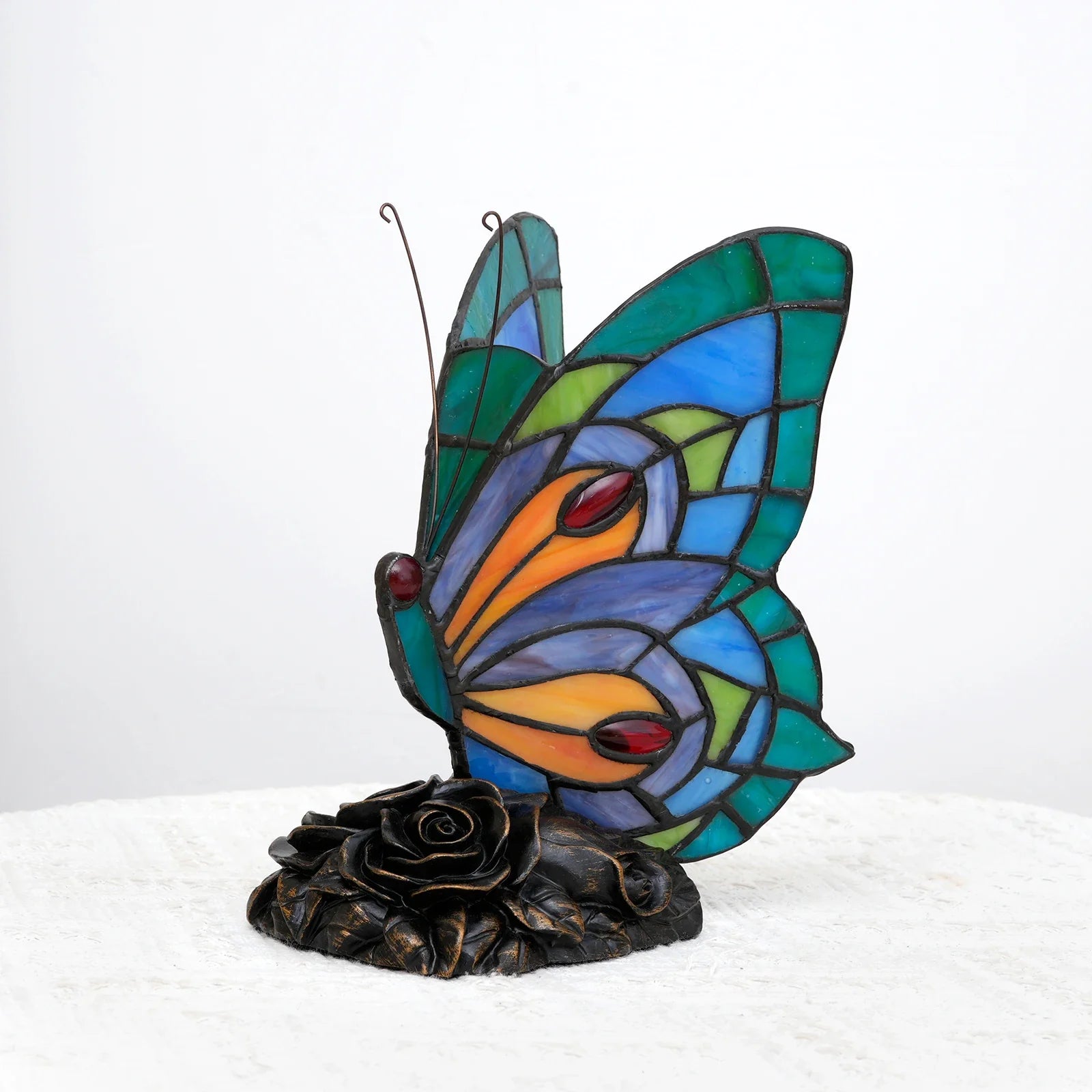 Zyrelis - Vintage Glass Table Lamp Butterfly Design