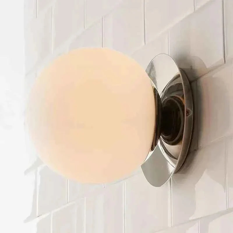Bello Globe Wall Lamp | Minimalist Opal Glass Design