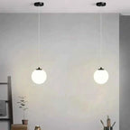 Luma Pendant Light | Nordic Glass Globe, Adjustable Height