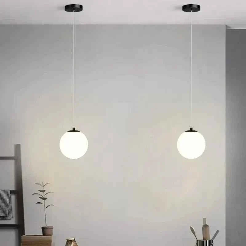 Luma Pendant Light | Nordic Glass Globe, Adjustable Height
