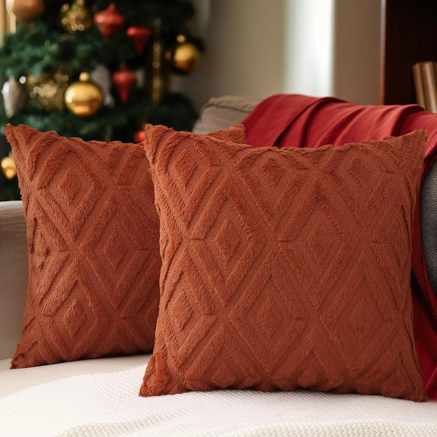 Elarina - Christmas Throw Pillow Decorative Cushion Set of 2