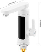 Deluvia - Electric Rotating Kitchen Faucet with Flow Heater and LED Temperature Display 3 kW