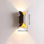 Bela Wall Light | Waterproof LED, Modern Black & Gold Design