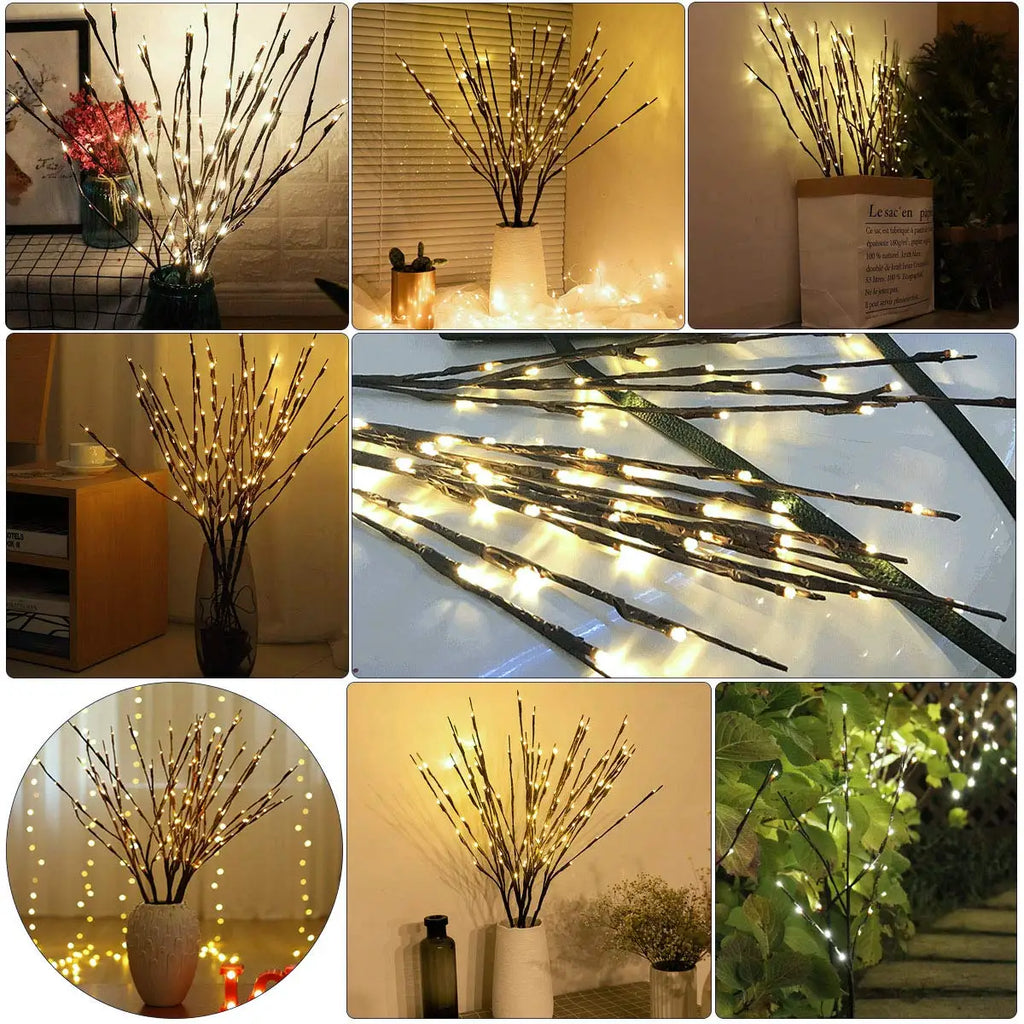 Luretta – LED Willow Branch Light Decoration with 20 Bulbs