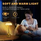 Flora Crystal Table Lamp | Rechargeable, 3 Light Colors