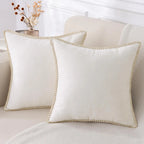 Liorenn - Chenille Decorative Pillow Cover with Stitched Edge