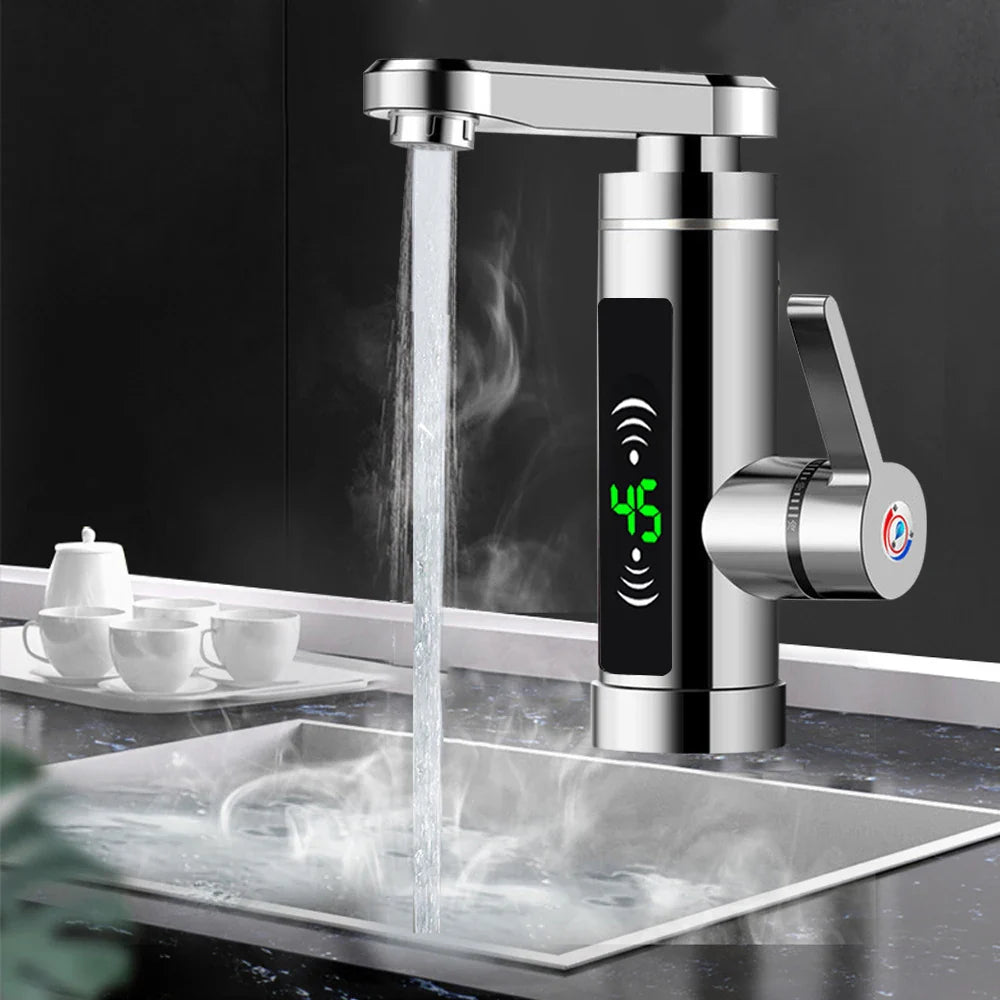 Brisenna - Kitchen Faucet with Instant Heating and 360° Swiveling Spout 3000W