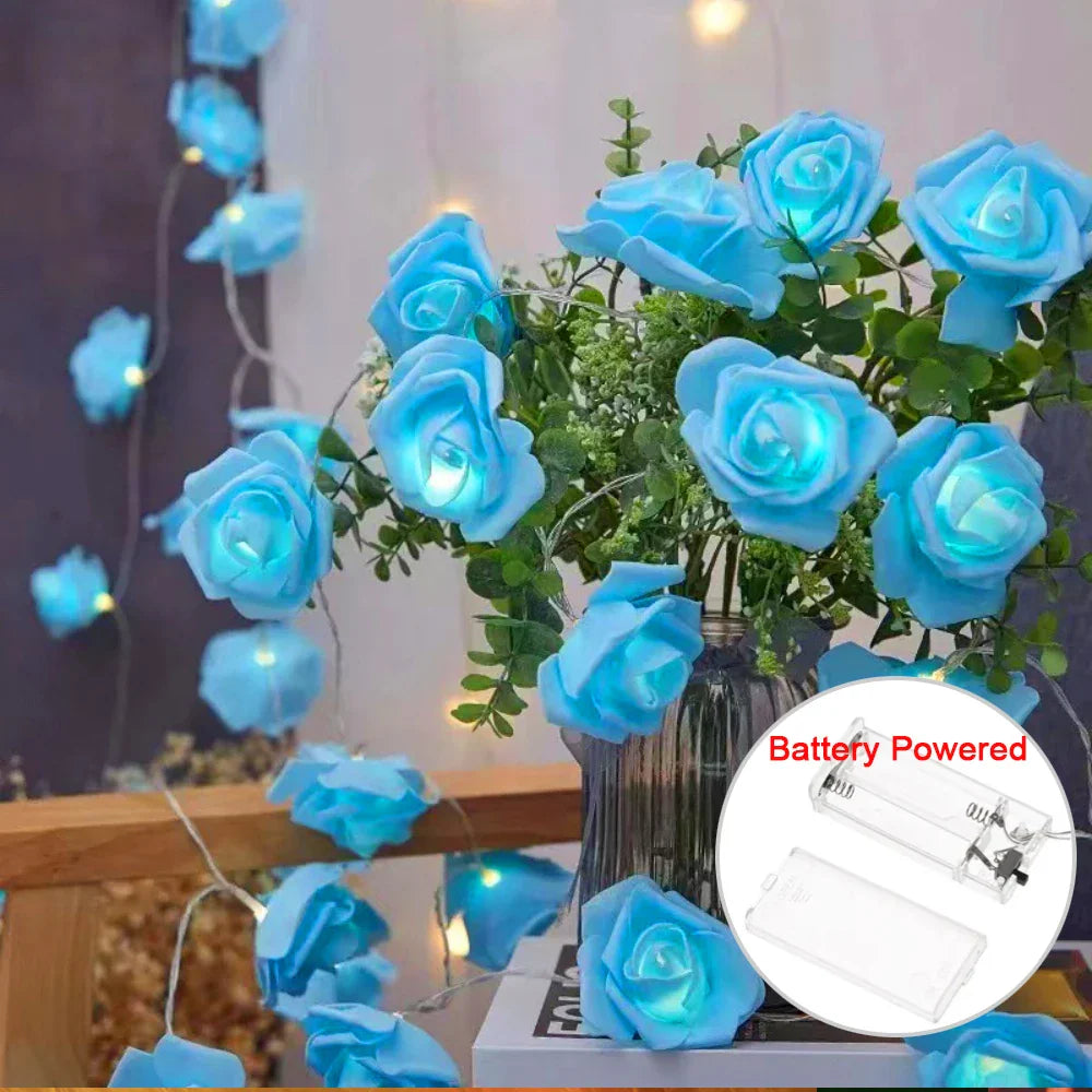 Cirellia – LED Rose Flower Light Chain with USB or Battery Power