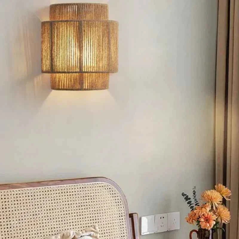 Brio Rattan Wall Lamp | Handwoven Natural Light Fixture