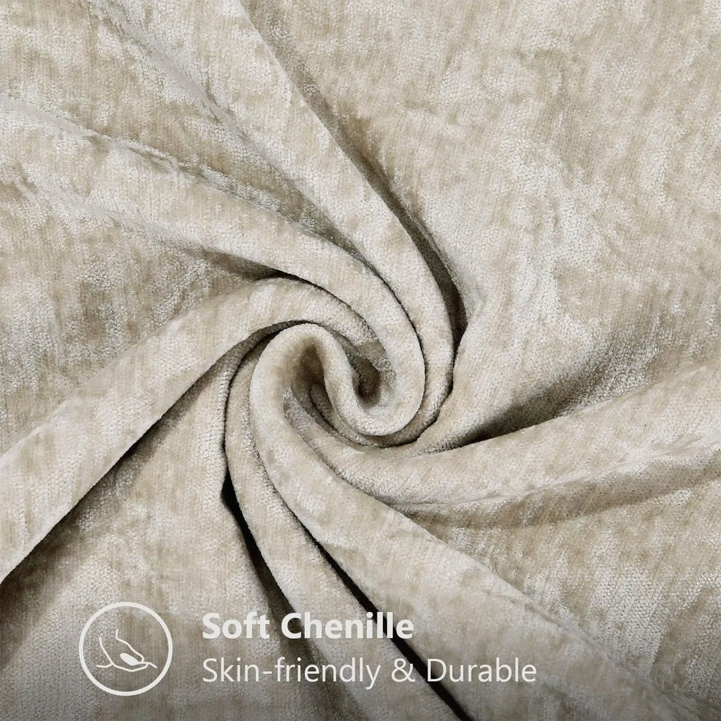 Liorenn - Chenille Decorative Pillow Cover with Stitched Edge