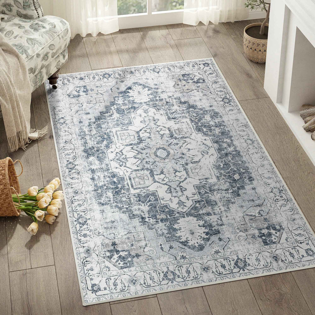 Bello Medallion Rug | Non-Slip, Lightweight Oriental Carpet