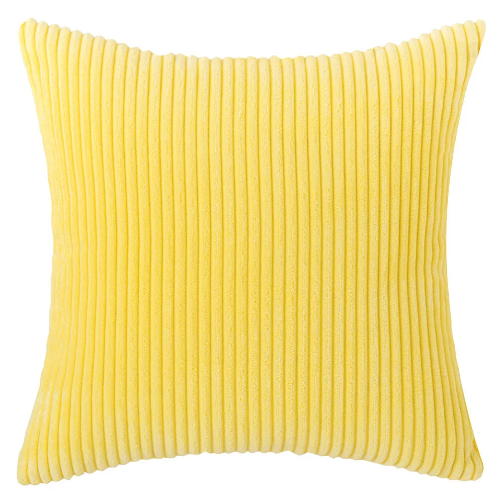 Elviron - Corduroy Striped Decorative Pillow Cover