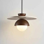 Boreal Pendant Light | Walnut & Stone LED Chandelier