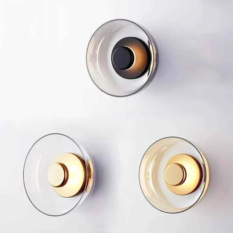 Bello Nordic Glass LED Wall Sconce | Elegant Round Design, Warm Light