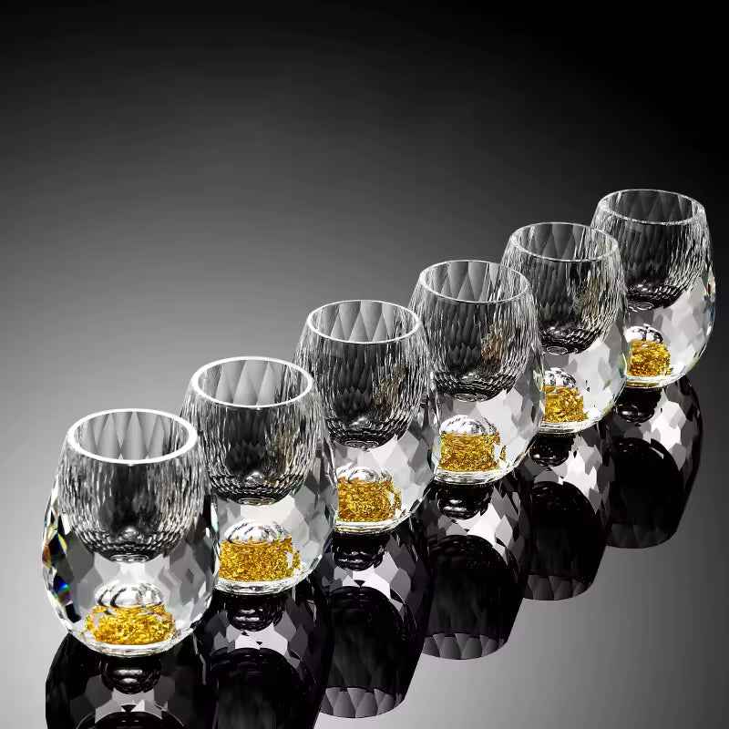 Kairo Sakeglas | Dubbelwandig Kristal met Bladgoud