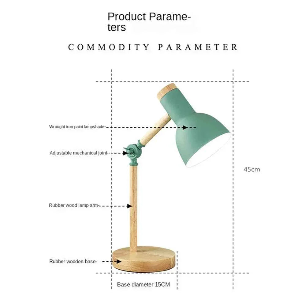 Bela Desk Lamp | Adjustable Wooden Design, Eye-Friendly Light