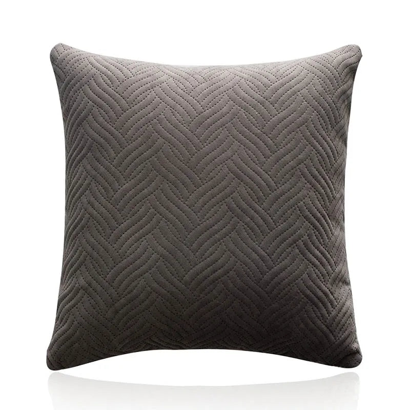 Cavira - Velvet Decorative Pillow Cover with Embroidered Pattern
